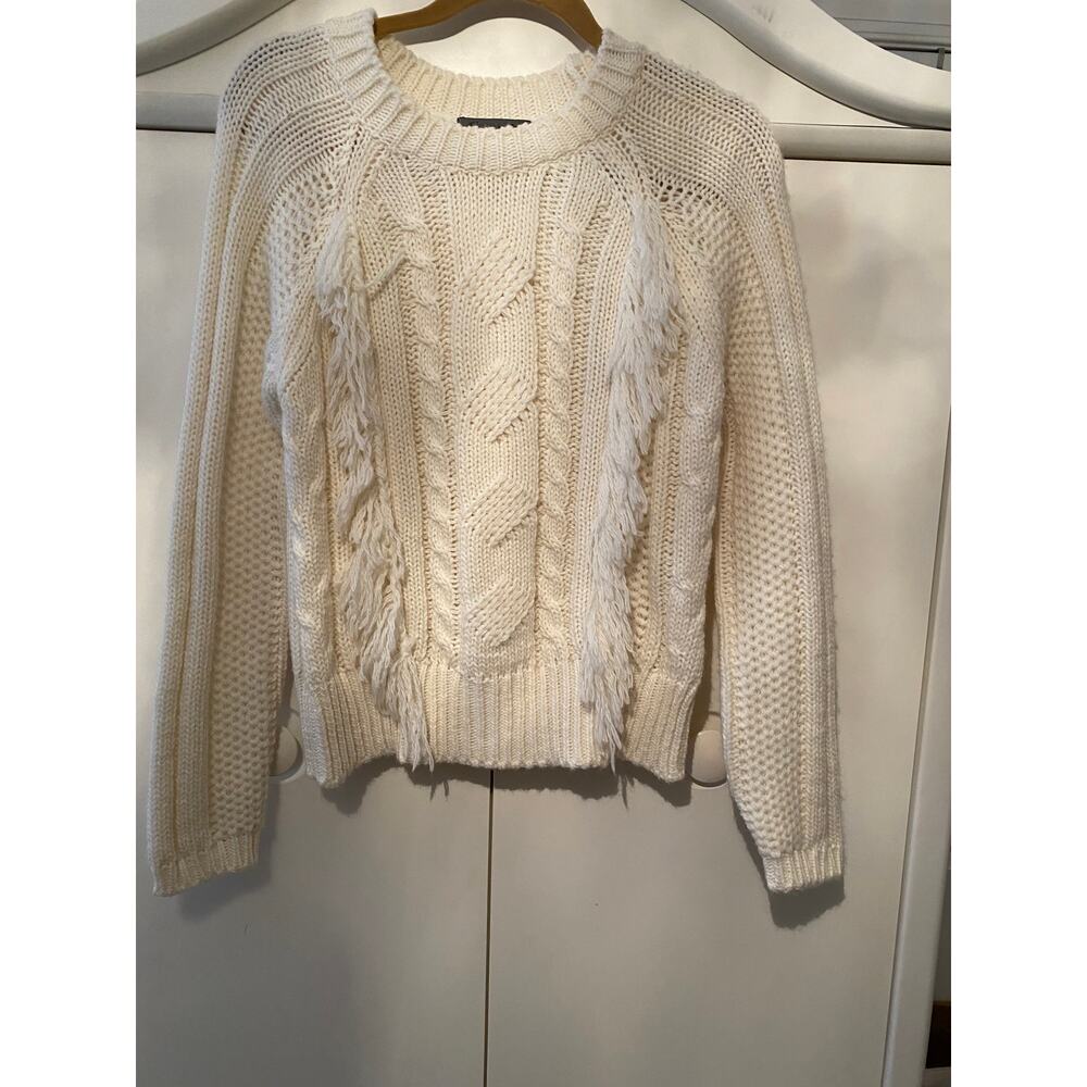 Elsamandra Italian Sweater | Front fringe |Medium |Wool Alpaca
